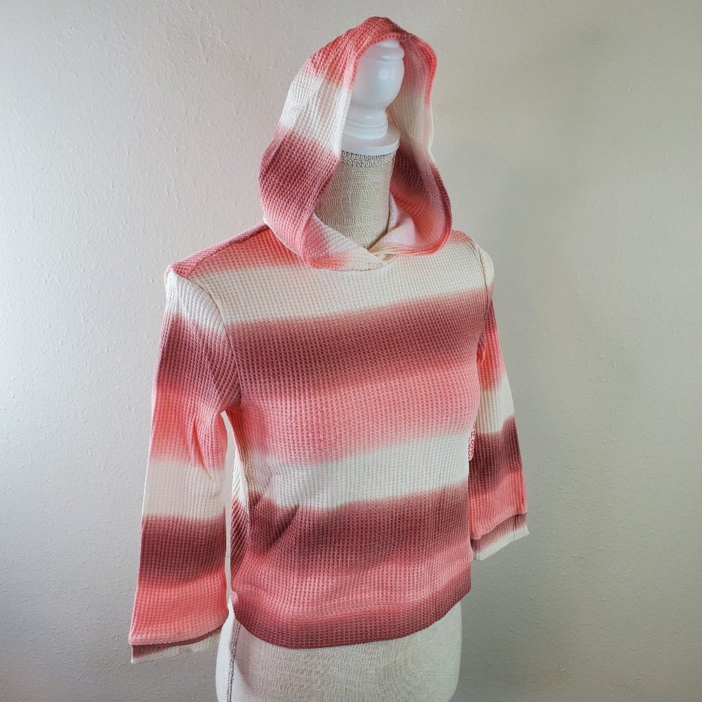 FabKIDS Pink Ombre Stripe Half Sleeve Pullover and Flare Pant Set